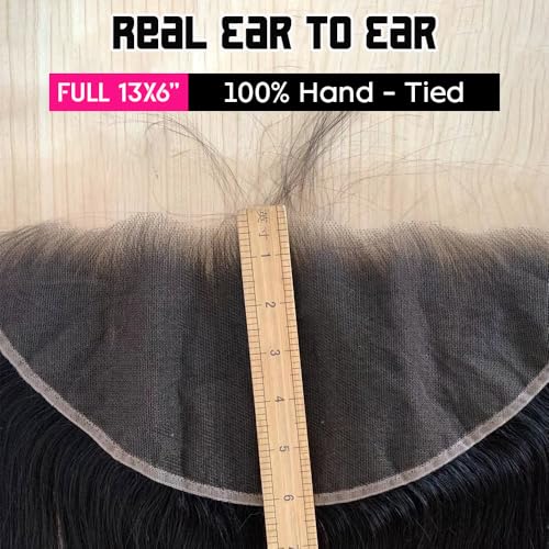 13x6 Skinlike Real HD Lace Frontal Only Human Hair,0.10mm Ultra-thin Invisible Swiss HD Lace Front Human Hair,Pre Plucked Invisible Small Knots, Silky Straight 13x6 Frontal Closure 20 Inch