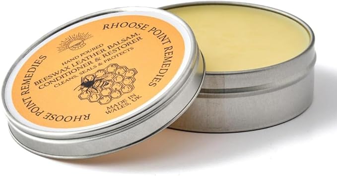 Premium Beeswax Leather Conditioner & Balm – Hand-Poured Natural Restorer for Boots, Bags, Jackets, Furniture, Car Seats & More – Cleans, Conditions & Protects – 10.5 Fl Oz