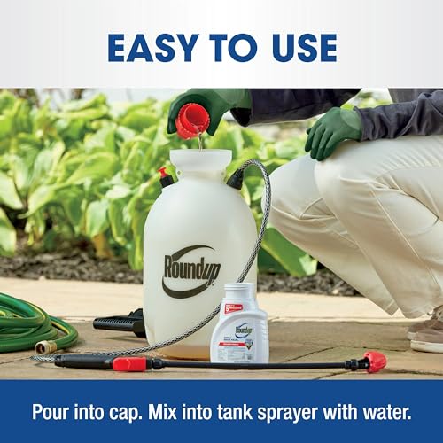 Roundup Weed & Grass Killer₄ Concentrate, Use in and Around Flower Beds, Walkways and Other Areas of Your Yard, 16 fl. oz.