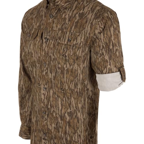 Drake Waterfowl Men's EST Wingshooter Trey Moisture-Wicking Stretchy Long Sleeve Hunting Shirt with UPF 30 Sun Protection