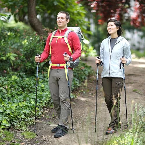 Fizan Compact 3 Trekking Poles – 5.6 oz Ultralight, Backpacking, Thru Hiking Poles, Adjustable, Collapsible, Customized Fi...