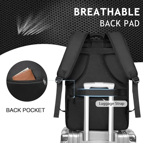 MATEIN Carry on Backpack, Flight Approved Travel Backpack with USB Port, TSA Personal Item Travel Bag fits 17" Laptop, Lar...