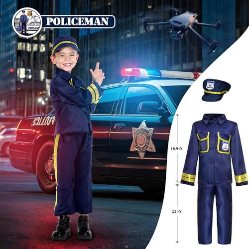 Chillife Toddler Dress up Clothes Boys Dress up Costumes for Play Kids Costumes Firefighter, Police, Astronaut, Doctor Rol...