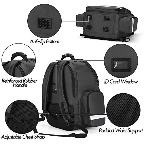 Trunab First Responder Bag Trauma Backpack Empty, Medical Emergency Kits Storage Jump Bag Pack for EMT, EMS, Police, Firef...