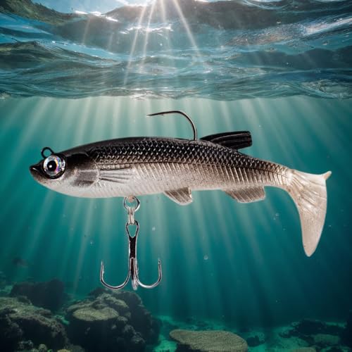 5-Pack 8cm Soft Fish Baits with Cool Hooks – Ultra-Realistic Artificial Lures for Successful Fishing Adventures