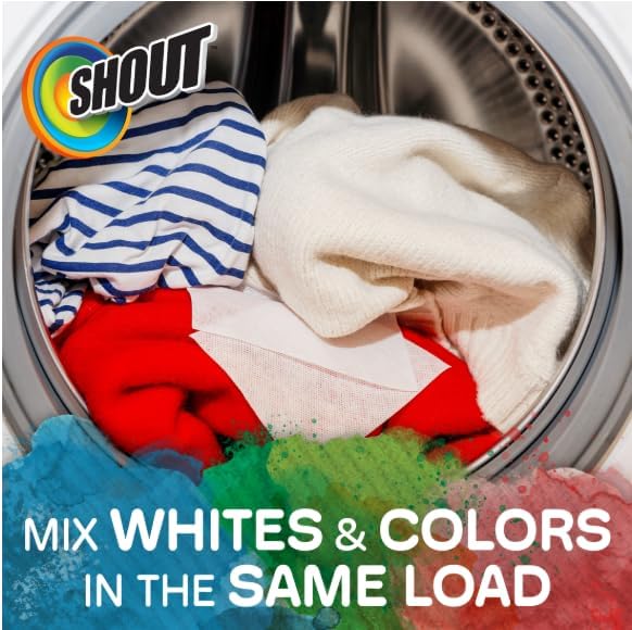 Shout Color Catcher Sheets for Laundry, Allow Mixed Washes, Prevents Color Runs and Maintains Original Clothing, 72 Count - Pack of 4 (288 Total Sheets)