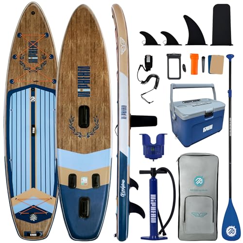 Niphean (Extra Large) Inflatable Paddle Board, SUP for 2+1 People/Family and 4-Layer Insulated Paddle Board Cooler Box