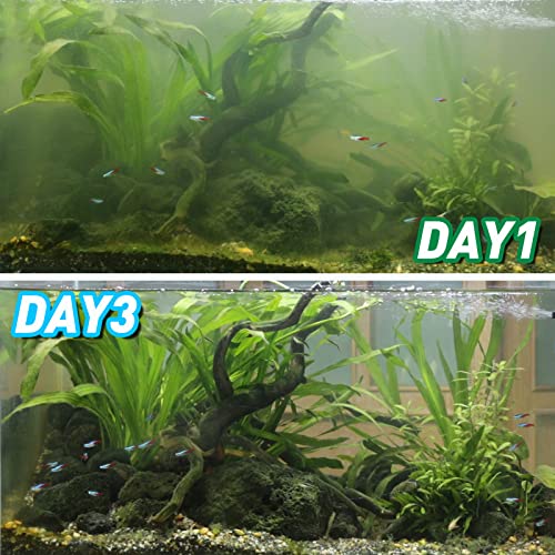 COOSPIDER Aquarium U-V Filter Green Clean Machine for 40-100 Gallon Fish Tank Crystal Clear 300GPH Submersible Water Pump ...