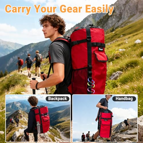 Keepark Rock Climbing Rope Storage Bag - Large Capacity Tree Rope Storage Backpack, Waterproof Oxford Outdoor Climbing Rop...