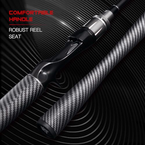 SEASIR Grandmaster Fishing Rod, Ultralight Spinning Rod Bait Casting Rod, Medium Baitcaster Rod, 2-Piece, Fuji O, Fast Act...