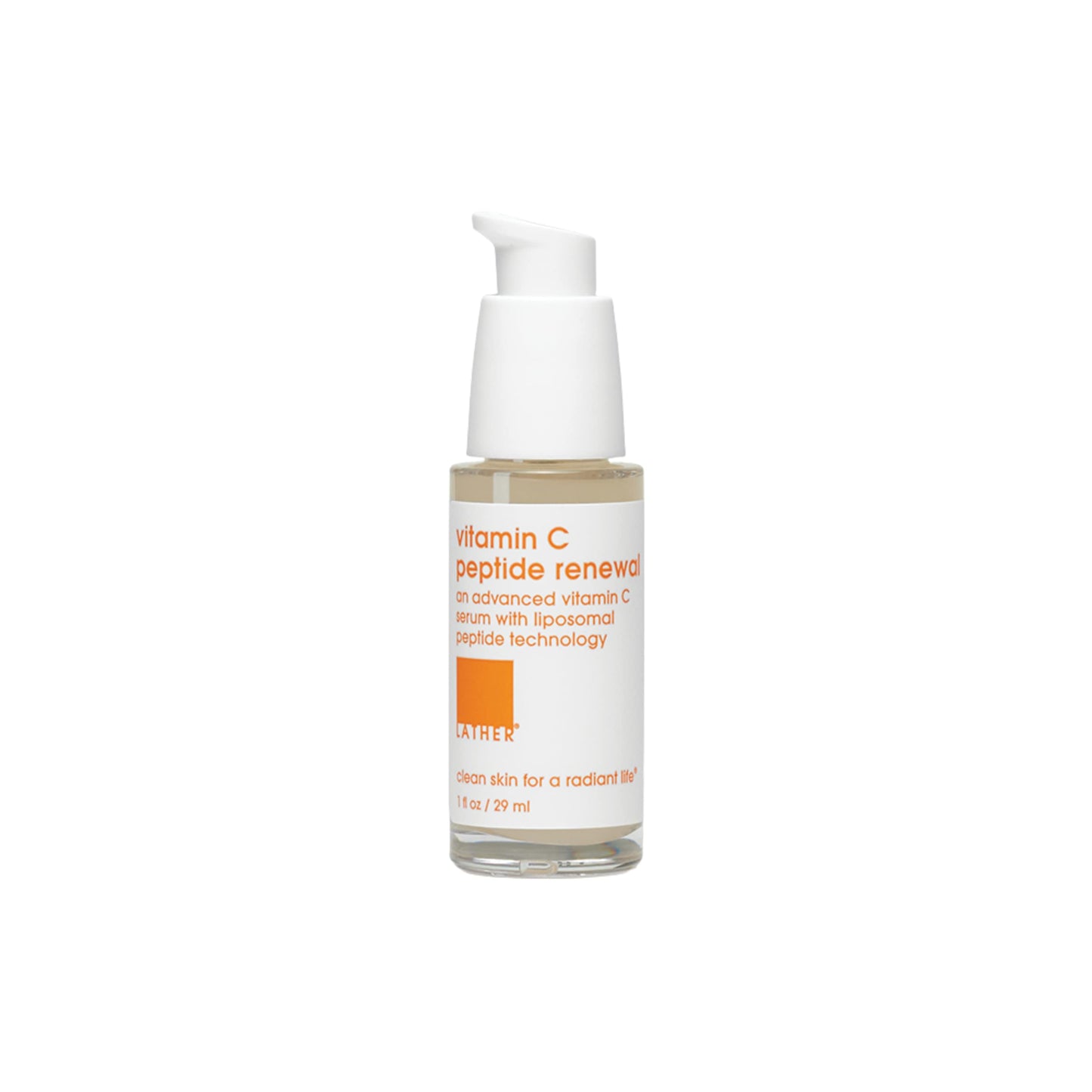 LATHER Vitamin C Peptide Renewal - Vitamin C Serum - Hydrate, Smooth Texture & Firm Skin - Restore & Renew Combination, Dry & Ma