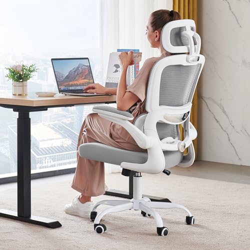 TRALT Office Chair Ergonomic Desk Chair, 330 LBS Home Mesh Office Desk Chairs with Wheels, Comfortable Gaming Chair, High ...