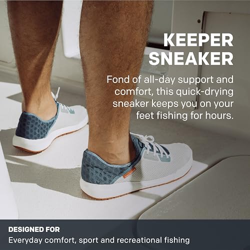 Grunden’s Keeper Sneaker - Lightweight Quick Dry Water Shoes, Breathable Mesh Upper with Rubber Toe, All Day Fishing Comfo...