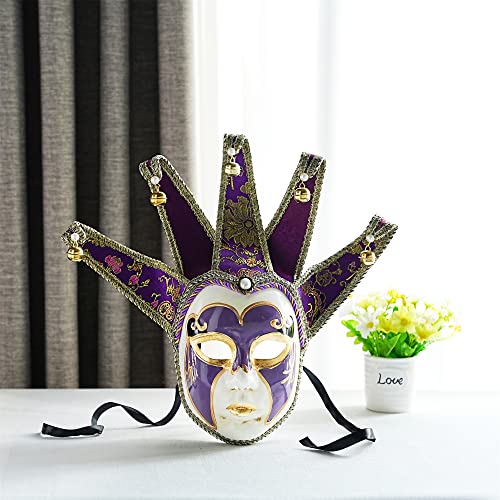YU FENG Venetian Comedy Mask Exquisite Decoration Jester Masks for Party Holloween