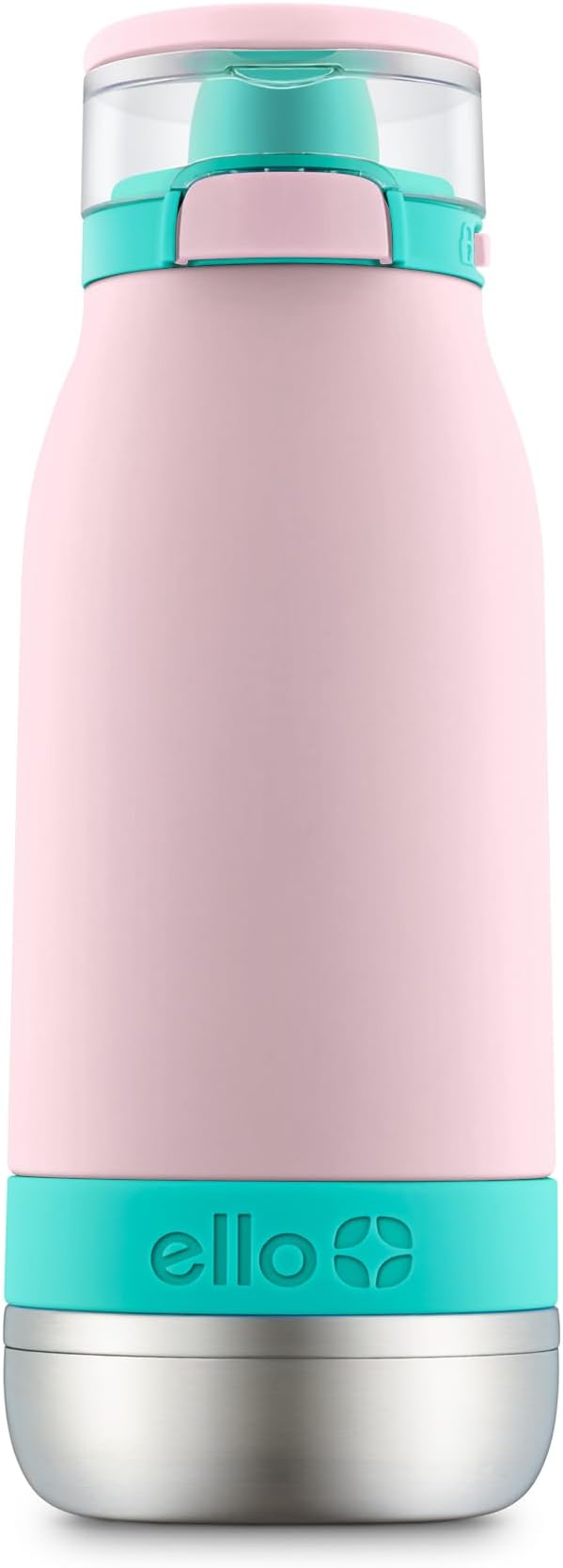 Ello Emma 14oz Vacuum Insulated Stainless Steel Kids Water Bottle with Straw and Built-in Carrying Handle and Leak-Proof L...