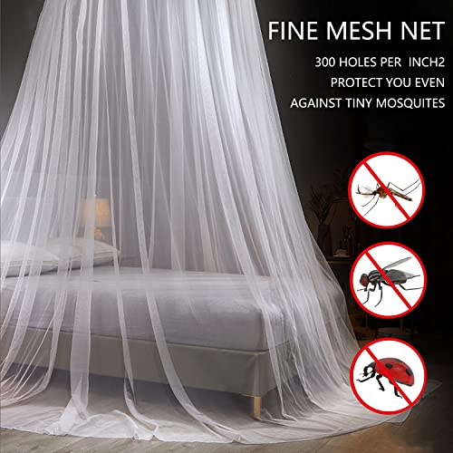 Mosquito Net Bed Canopy for Girls,King Canopy Bed Curtains Full Queen Size from Ceiling,Dome Mosquito Netting Bed Tent Twi...