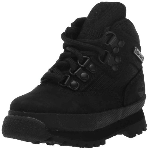 Timberland Youth Euro Hiker Boots, Black Nubuck, 13.5 Medium