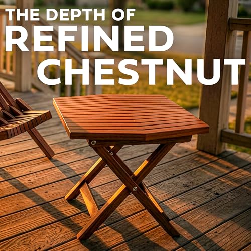 Melino Wooden Folding Outdoor Side Table 18x16x16 in, FSC Certified Acacia Wood Weatherproof Small Table for Patio, Porch,...