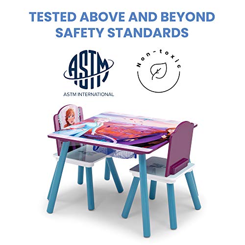 Delta Children Kids Table and Chair Set With Storage (2 Chairs Included) - Ideal for Arts & Crafts, Snack Time, Homeschool...