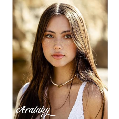 Araluky 8Pcs Face Glitter Freckles Face Tattoo, Body Glitter Makeup Patches Sparkle Speckles Patches, Temporary Tattoo Mak...