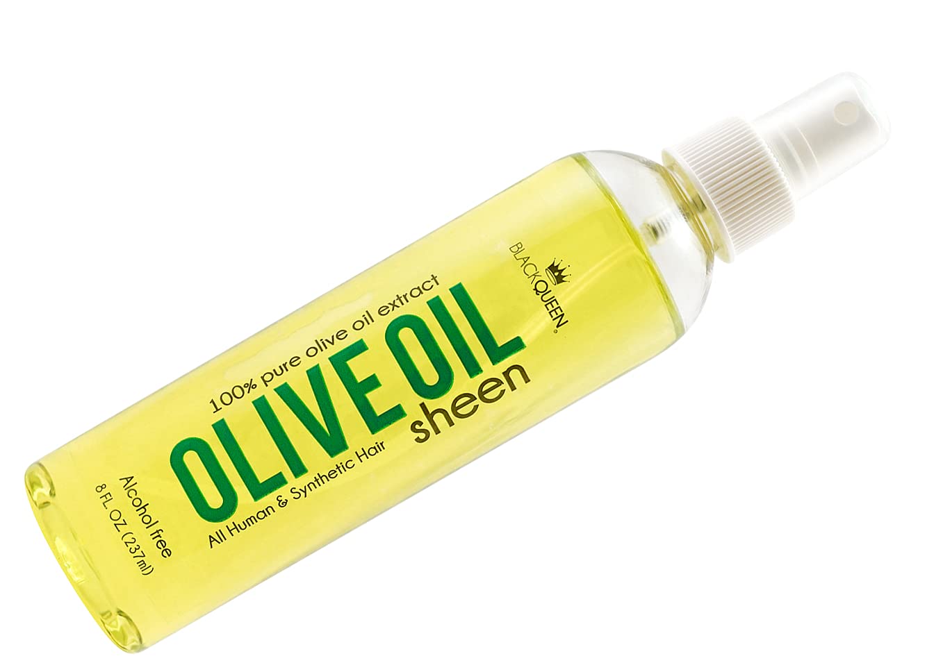 Black Queen Olive Oil Sheen Spray for Locs, Dreadlocks, Twists, Braids, Cornrows, 4C Hair - Moisturizing, Refreshing - 8 oz- Mad
