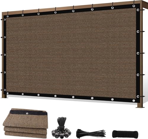 Sunocity 8'X 16' 90% Sun Shade Cloth Outdoor Patio Mocha Pergola Shades Cover Privacy Screen UV Block Porch Screens Canopy...