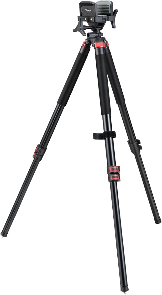 Trakiom Clamping Tripod Rest with Sturdy Aluminum Frame, Lightweight, Provides Stability, Adjustable Legs, and Hands-Free Operation for Outdoors