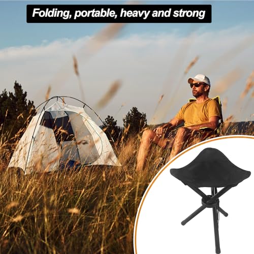 KKONHII Travel Folding Camping Stool, Outdoor Tripod Seat, Folding Camping Chairs,Fishing Chair for Camping Party Mountain...