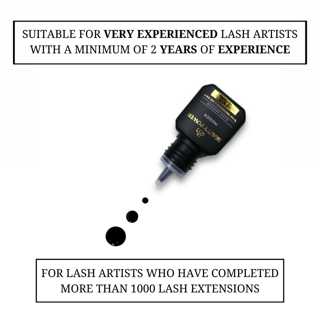 Eyelash Extension Adhesive Glue Insider - Beauty Power - Ultra-Fast 0.3 Second Drying Time - 10 Weeks Retention - Professional-G