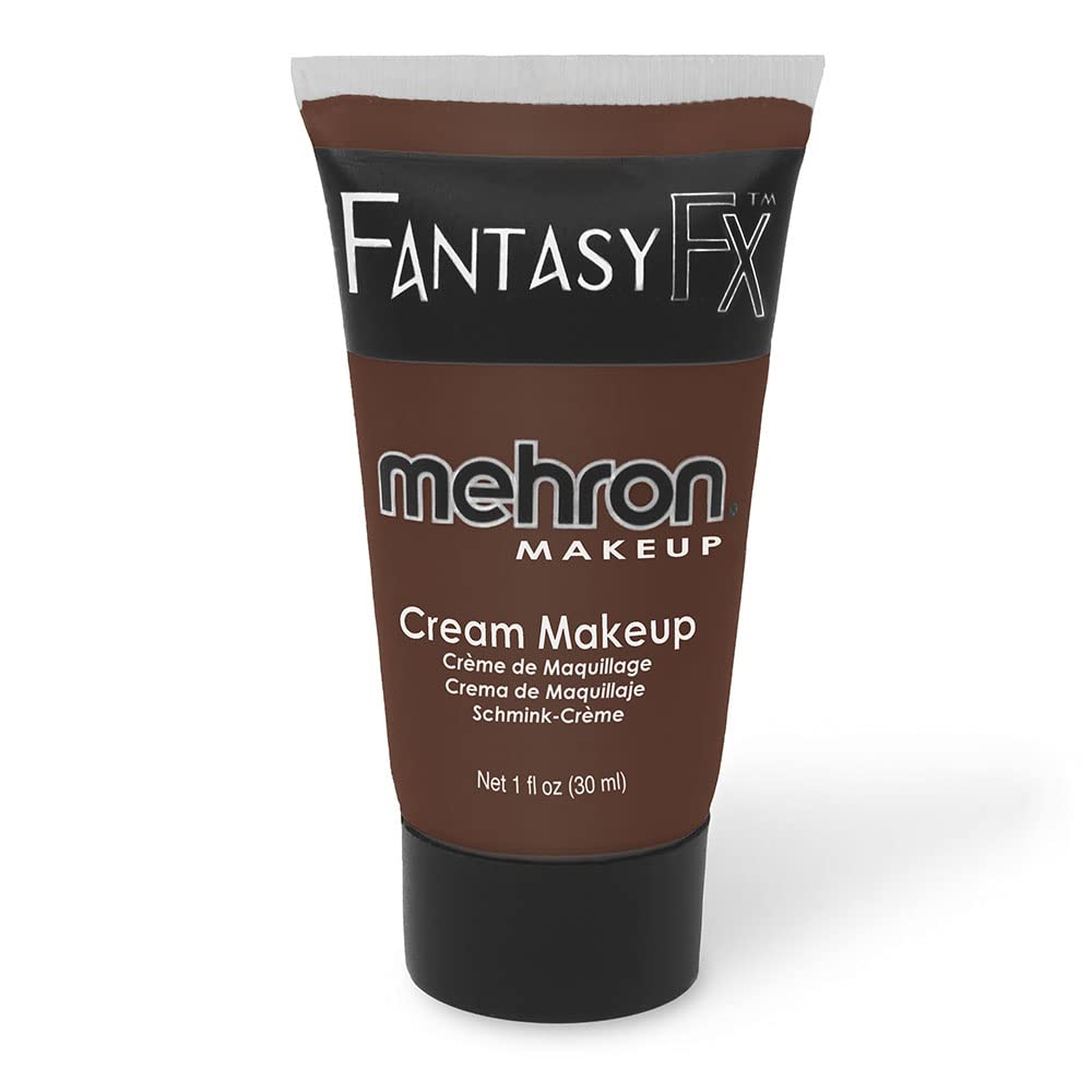 Mehron Makeup Fantasy FX Cream Makeup | Water Based | Halloween | Wolfman Brown Face & Body Paint For Adults 1 fl oz (30ml) (Wol