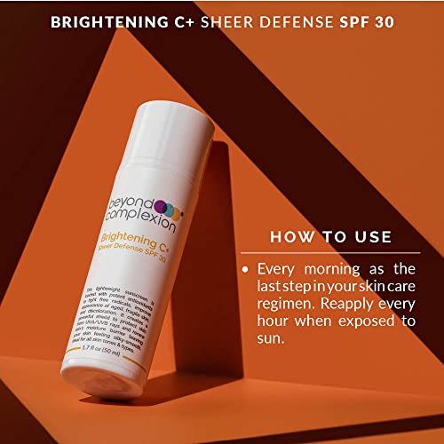 Brightening C+ Sheer Defense SPF 30 - Oil-Free, Fast-Absorbing SPF Makeup that Reduces Redness and Evens Skin Tone