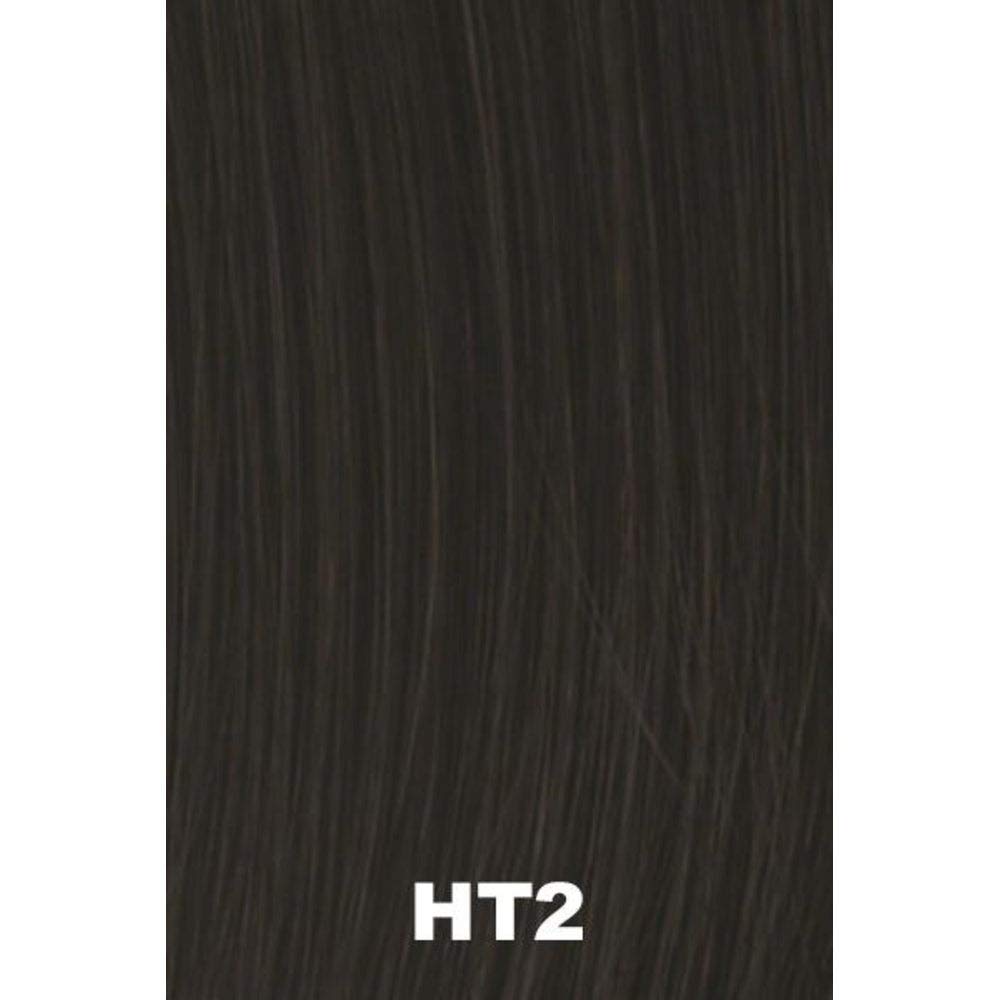 Natural Tone Hair Wrap - Christie Brinkley 6 Overall Length Heat Friendly Textured Hairpiece Fun Bun Chignon (HT2 Almost Black)