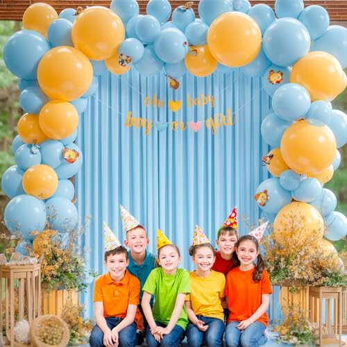 8x10FT Baby Blue Backdrop Curtains for Wedding Parties, Wrinkle Free Polyester Photography Backdrop Drapes for Baby Bridal...