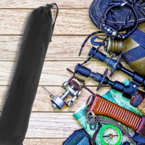 LIOOBO Tent Pole Bag 19inch Trekking Poles Carrying Bag Replacement Case for Walking Stick Black 3PCS