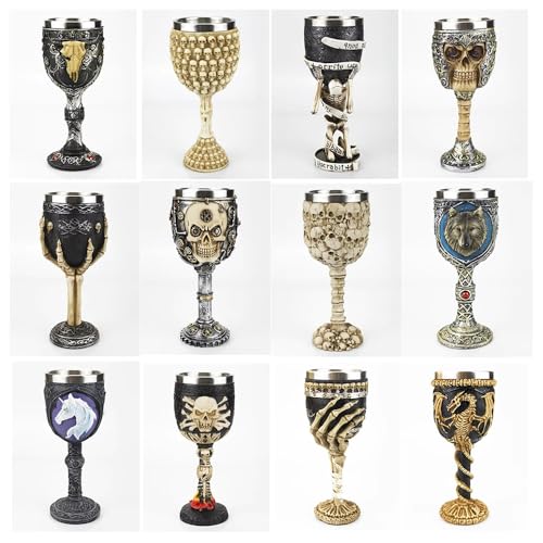 YINUK Stainless Steel Beer Mug Household Shatterproof Resin Beer Mug Vintage Goblet Drinkware Kitchen Supplies Bar Drinkwa...