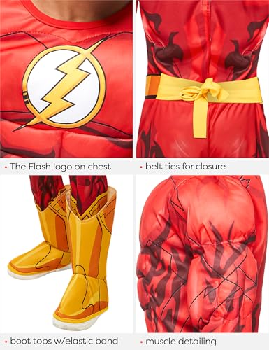 Rubies DC Comics Superheroes: The Flash Costume for Kids, Boy's Large