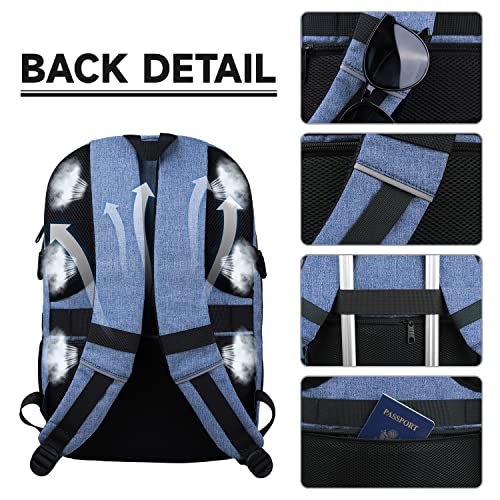 Lapsouno Extra Large Travel Backpack, TSA Laptop Backpack, 17 inch Bag with USB Port, 40L Carry on College School Computer...