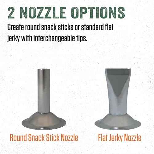 LEM Products Jerky Cannon with Nozzles and Brush, Backwoods Seasonings, Anodized Aluminum and Stainless Steel