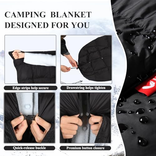 MOOX Down Camping Blanket Packable Backpacking Camping Quilt Outdoor Lightweight Warm Water Resistant Puffy Sleeping Bag T...