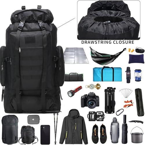 W WINTMING Hiking Backpack for Men 70L/100L Camping Backpack Military Rucksack Molle 3 Days Assault Pack for Climbing | Ca...