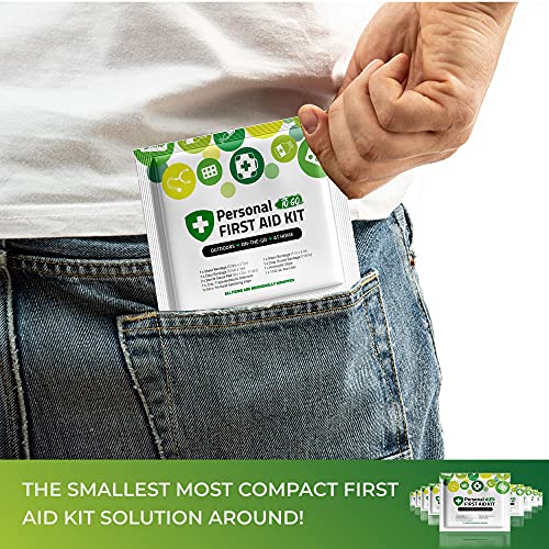 Portable Travel Size First Aid Kit - Perfect for Home, Office, Car, School, Business, Travel, Hiking, College, and Outdoor...