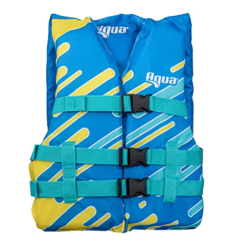 Aqua Leisure New Oceans7 US Coast Guard-Approved, Type III – Youth Life Jacket – Personal Flotation Device with with Comfo...