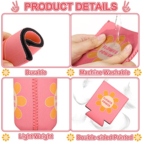 Zhehao 24 Pcs Retro Bachelorette Party Can Coolers Groovy Party Favors Beverage Sleeves Insulated Cooler for Birthday Brid...