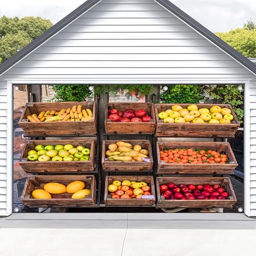 Gorpic 7x5ft Fabric Fruits Backdrops Banner Farmers Market Display Photography Background for Grocery Healthy Products Foo...
