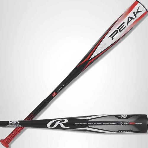 Rawlings | PEAK Baseball Bat | USA | -10 | 2 5/8" Barrel | 30"