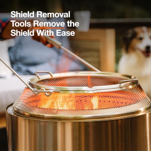 Solo Stove Bonfire Shield - Durable Stainless Steel Spark Protector Mesh Screen for Fire Pits, Keeps Pops and Hot Embers C...