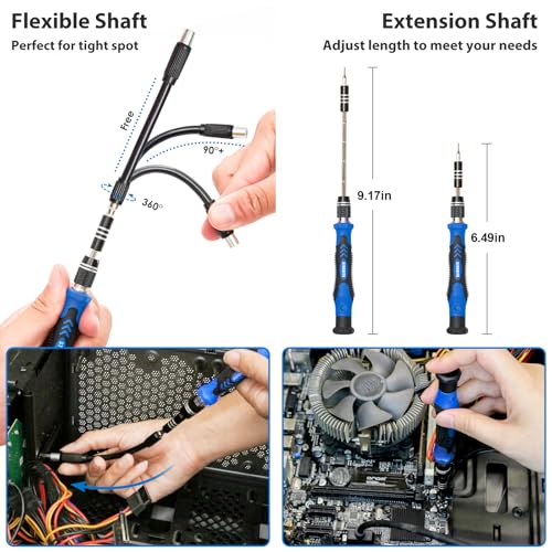 STREBITO Electronics Precision Screwdriver Sets 142-Piece with 120 Bits Magnetic Repair Tool Kit for iPhone, MacBook, Comp...