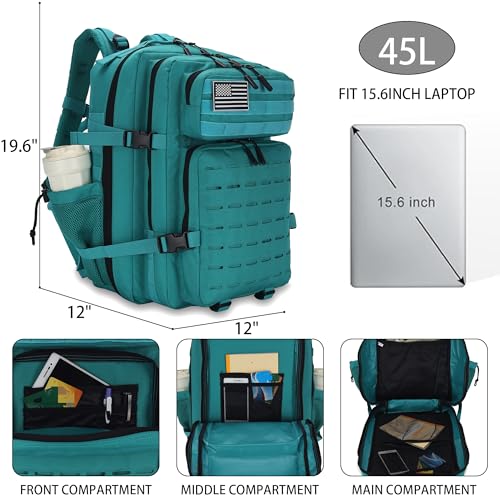 Military Tactical Backpack 45L/25L 3 Day Assault Pack Molle Daypack Hiking Backpack for Men and Women