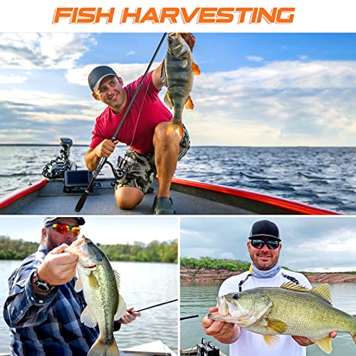 PLUSINNO Fishing Rod, Telescopic Fishing Rod and Reel Combo, Collapsible Travel Fishing Pole Rod Starter Kit, Carbon Fiber...