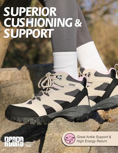 R CORD Hiking Boots Women Waterproof Womens Hiking Boots Ankle Support Hiking Boots for Women Durable Hiking Boot for Outd...